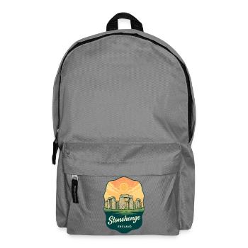 Badge de voyage Stonehenge Angleterre Vintage Sunset - Sac à dos - gris éléphant - Devant