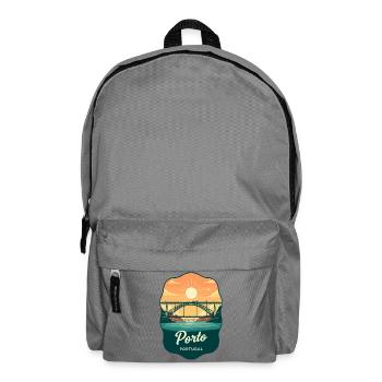 Porto Dom Luis Bridge Retro Travel Badge - Backpack - elephant grey - Front