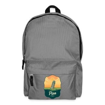 Insigne vintage Sunset de la Tour de Pise - Sac à dos - gris éléphant - Devant