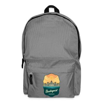 Budapester Parlament Vintage Sunset Abzeichen - Rucksack - Mittelgrau - Vorne