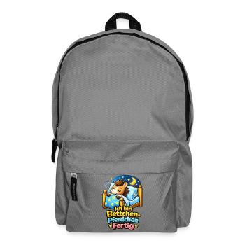 Bettchen Pferdchen Fertig | Bettfertig (md) - Rucksack - Mittelgrau - Vorne