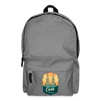 Badge de voyage Retro Sunset de Cork Ireland - Sac à dos - gris éléphant - Devant