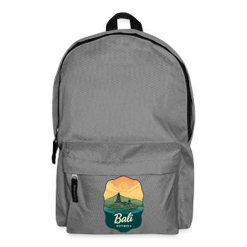Badge de voyage Vintage Sunset du Temple de Bali - Sac à dos - gris éléphant - Devant