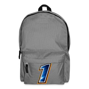 Numéro 1 Maillot de football Design sportif minimaliste - Sac à dos - gris éléphant - Devant