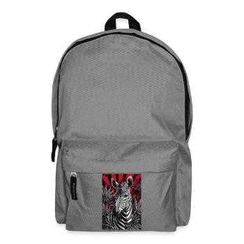 Zebra in the cannabis jungle - Backpack - elephant grey - Front