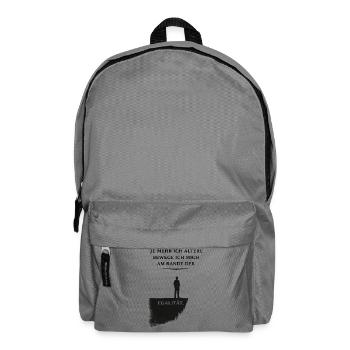 Am Rande der Egalität – Wahre Gelassenheit - Rucksack - Mittelgrau - Vorne