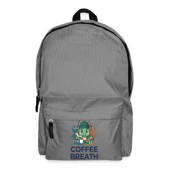 Coffee Breath Niedlicher Drache Barista Kaffeetassen-Kunst - Rucksack - Mittelgrau - Vorne