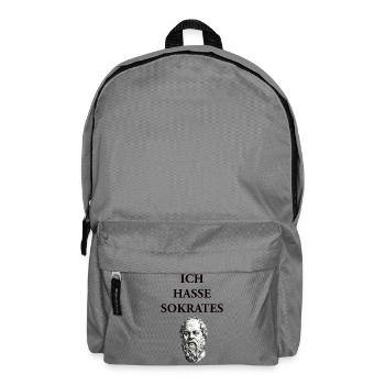 Ich Hasse Sokrates T-Shirt | Greek Philosopher  - Backpack - elephant grey - Front