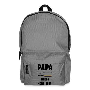 Papa Needs More Beer! (Vater Papi Bier / POS 2C) - Rucksack - Mittelgrau - Vorne