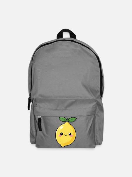 Kawaii Zitrone Geschenk Sauer Macht Lustig - Rucksack - Mittelgrau