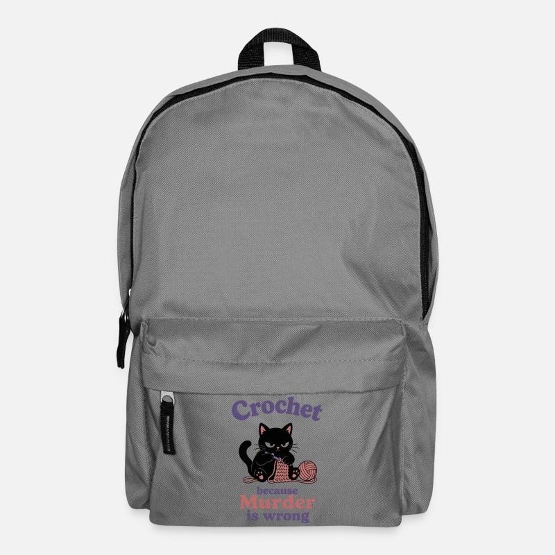 Crochet Because Murder Is Wrong - Rucksack - Mittelgrau