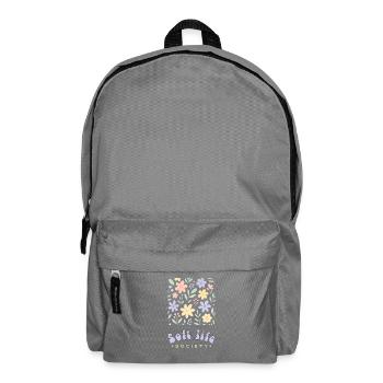 Pastel Flowers Soft Life - Backpack - elephant grey - Front
