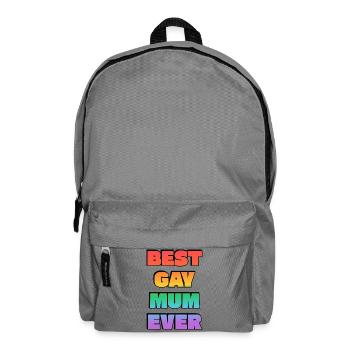 Beste schwule Mutter aller Zeiten: Rainbow Pride - Rucksack - Mittelgrau - Vorne