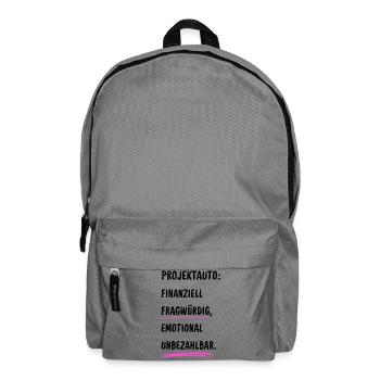 Projektauto - Rucksack - Mittelgrau - Vorne