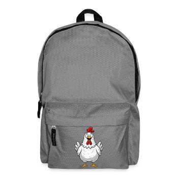 Funny Chicken Chickens Farmers Farmers Gift - Backpack - elephant grey - Front