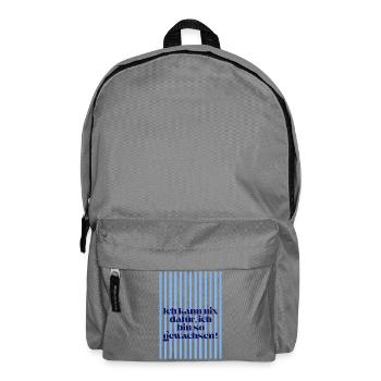 Ich kann nix dafür - Rucksack - Mittelgrau - Vorne