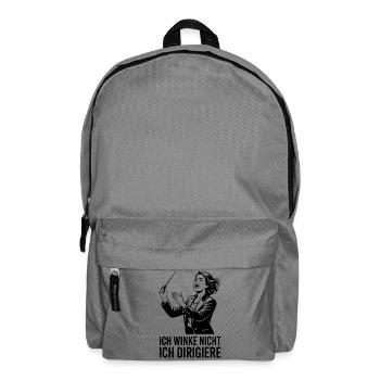 Ich winke nicht ich dirigiere für Chorleiterin - Rucksack - Mittelgrau - Vorne