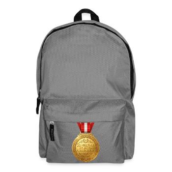 Ruhestand mit Auszeichnung – Goldmedaille Design - Rucksack - Mittelgrau - Vorne