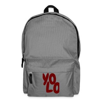 YoLo Spruch - College Streetwear Y2k Design  - Rucksack - Mittelgrau - Vorne