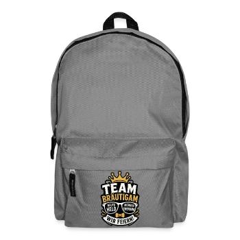 Team Bräutigam Heute Held Morgen Ehemann - Rucksack - Mittelgrau - Vorne