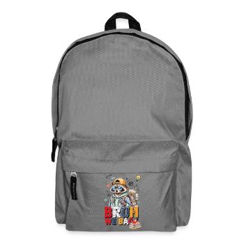 Bruh We Back School Raccoon - Backpack - elephant grey - Front