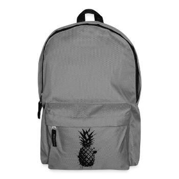 Schwarze Ananas Abstrakte Tinte - Rucksack - Mittelgrau - Vorne