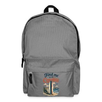 Find me at the Coastline Surfboard - Rucksack - Mittelgrau - Vorne