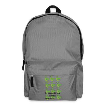 Erbsenzaehlen_leicht_gemacht - Rucksack - Mittelgrau - Vorne
