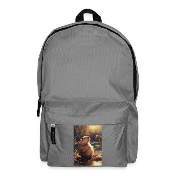 Autumn marmot in reflection - Backpack - elephant grey - Front