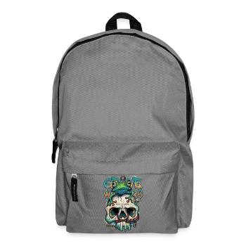 Grave Walkers Frog Skull Graffiti Streetwear Art - Backpack - elephant grey - Front