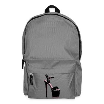 Pole Dance Heels Schwarz-Pink Plateau Schuh - Rucksack - Mittelgrau - Vorne