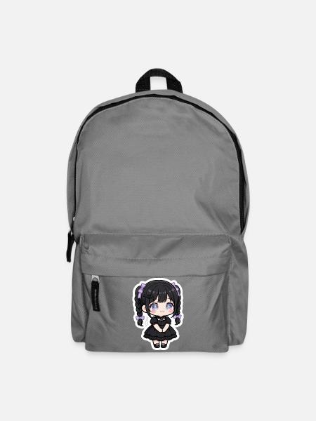 Kosmische Lolita Chibi in Schwarz - Rucksack - Mittelgrau