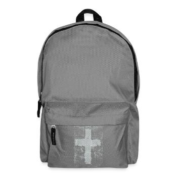 Kreuz-Halftone Textur - Rucksack - Mittelgrau - Vorne