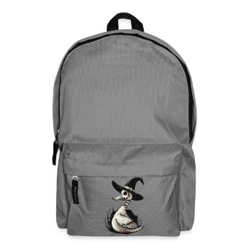 Skelett Ente mit Hexenhut - Rucksack - Mittelgrau - Vorne