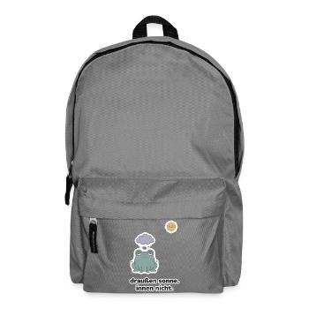 draußen sonne. innen nicht. – Frosch Meme - Rucksack - Mittelgrau - Vorne