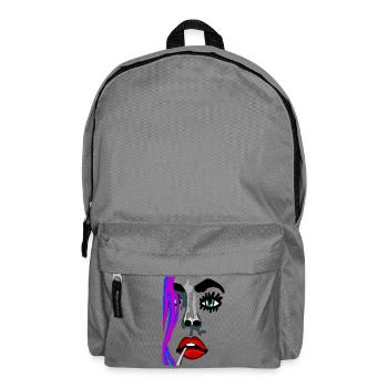 Surreales Farbgesicht Portrait - Rucksack - Mittelgrau - Vorne