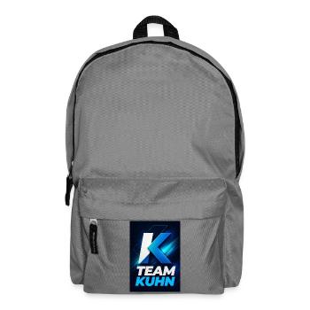 Kuhn Team Neon Blau Namensschild Namen Nachname - Rucksack - Mittelgrau - Vorne