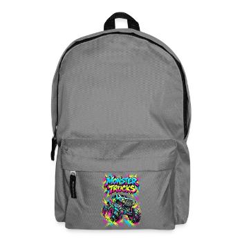Monster Trucks Graffiti Neon - Rucksack - Mittelgrau - Vorne