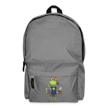 Frosch DJ Beats und  Musik - Rucksack - Mittelgrau - Vorne