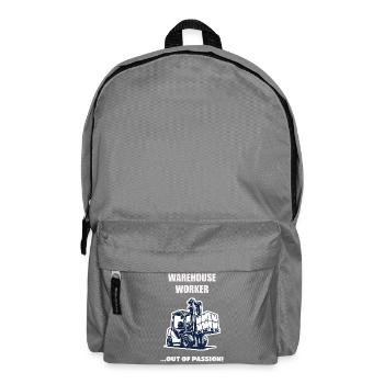Warehouse Worker Out Of Passion Stapler Geschenk - Rucksack - Mittelgrau - Vorne