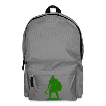 Wikinger Krieger Silhouette - Rucksack - Mittelgrau - Vorne