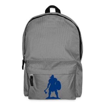 Wikinger Kämpfer Silhouette - Rucksack - Mittelgrau - Vorne