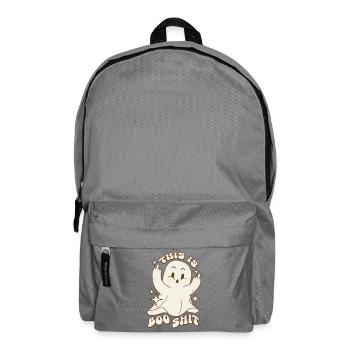 This is Boo Shit - Geist Spruch Lustig Halloween - Rucksack - Mittelgrau - Vorne