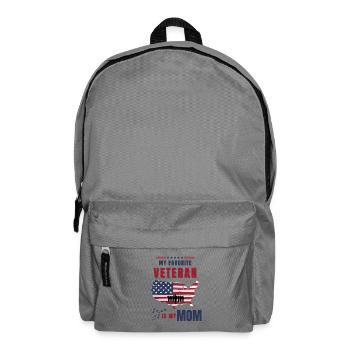 My Favorite Veteran Is My Mom Veterans Day USA - Backpack - elephant grey - Front
