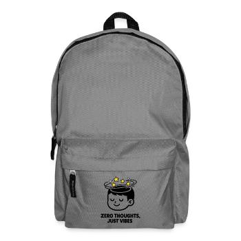 Null Gedanken, nur Vibes - Rucksack - Mittelgrau - Vorne
