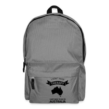 I don't need therapy I just need to go to Australi - Backpack - elephant grey - Front