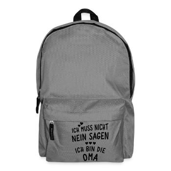 Ich bin die Oma - Rucksack - Mittelgrau - Vorne