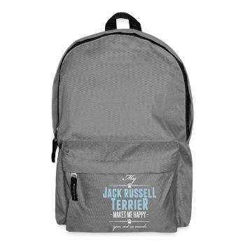 My Jack Russell Terrier makes me happy - Rucksack - Mittelgrau - Vorne