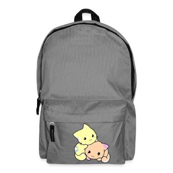 Chats Kitties Bébés Doux Anime - Sac à dos - gris éléphant - Devant