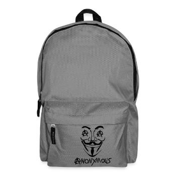 Anarchie-Logo Anonym2 Maske Maske - Rucksack - Mittelgrau - Vorne